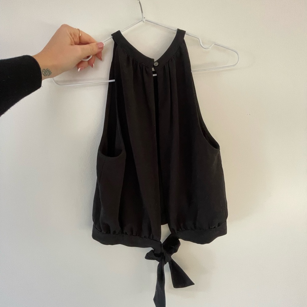 WILFRED elegant backless halter dress shirt SIZE S